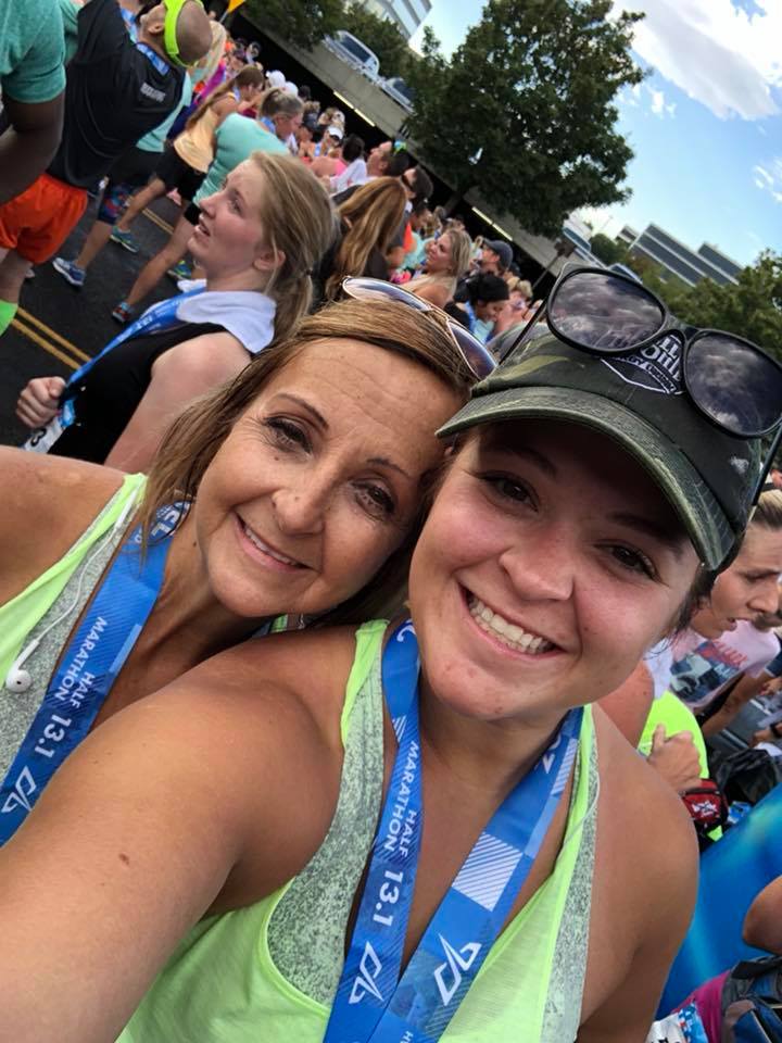 Alecia running a half marathon